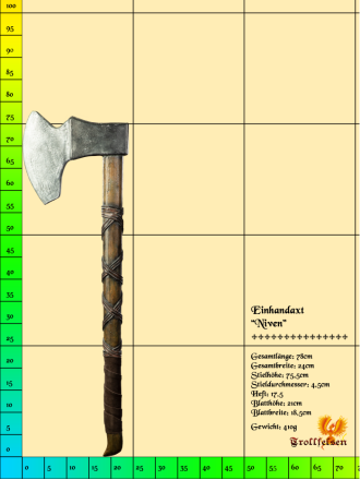 Axe Single hand LARP axe "Niven" Produktbild